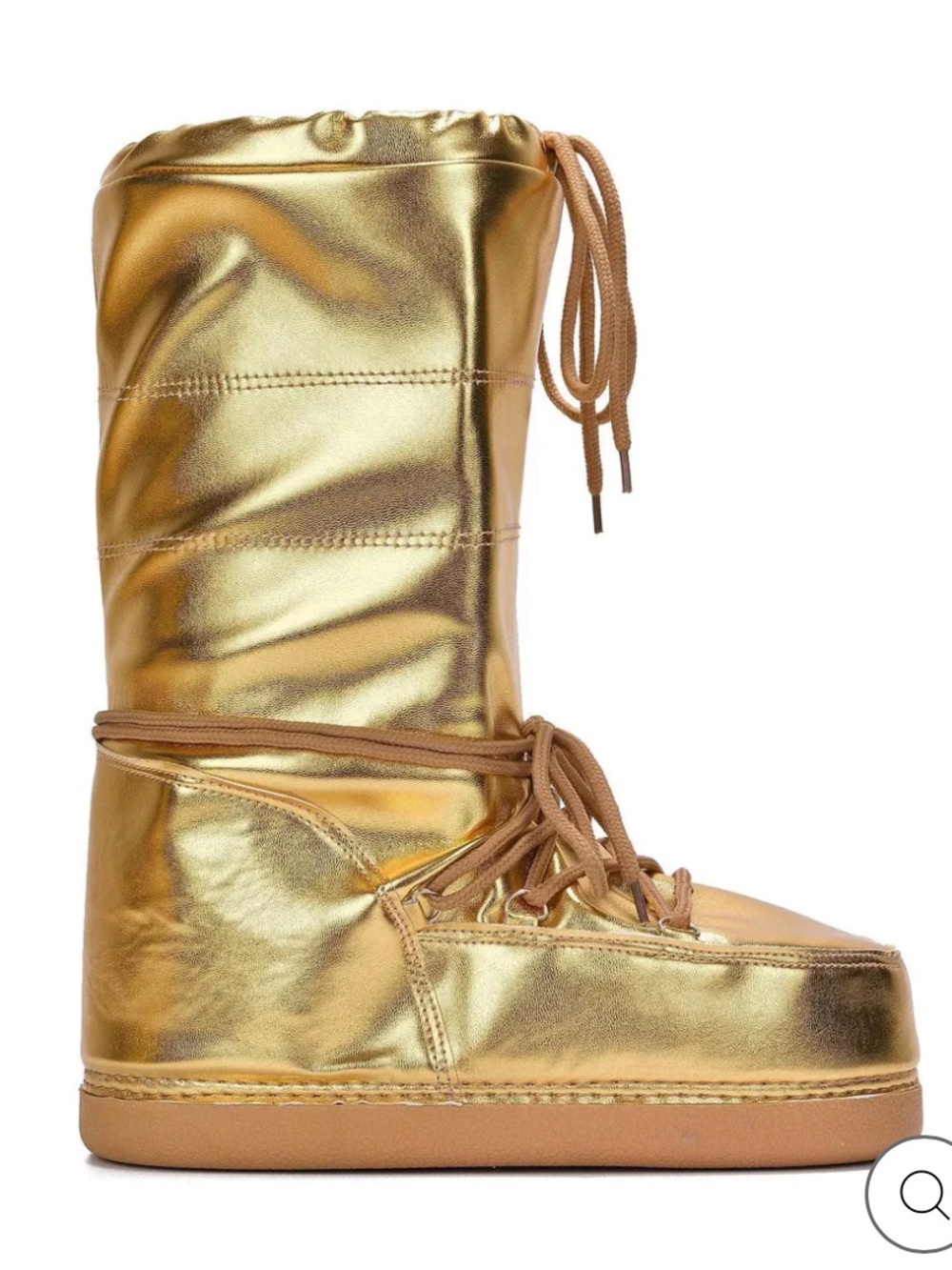 Cape Robbin Snowbell Puffy Moon Boots in Gold